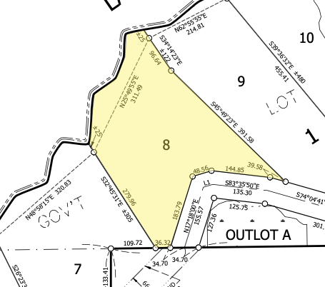 Lot 8 on the Ursa Major plat